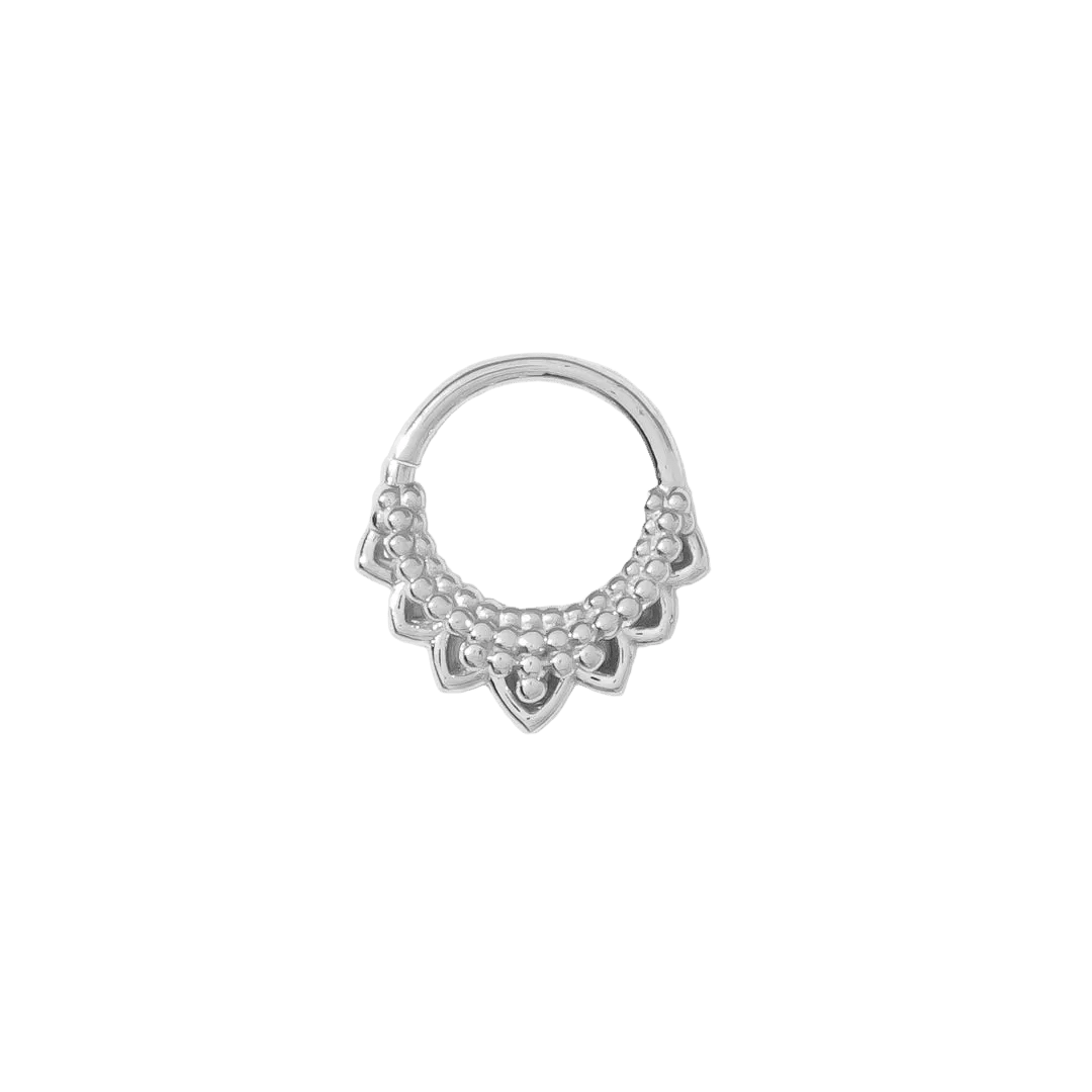 Temple Continuous Ring - 14K Gold Seamless Ring - piercing - zone.com