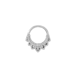 Temple Continuous Ring - 14K Gold Seamless Ring - piercing - zone.com