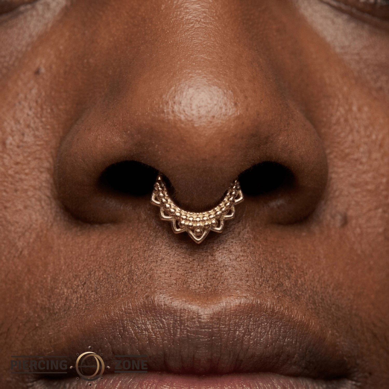 Temple Continuous Ring - 14K Gold Seamless Ring - piercing - zone.com