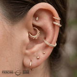 Temple Continuous Ring - 14K Gold Seamless Ring - piercing - zone.com