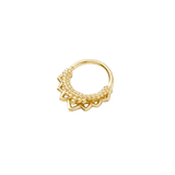 Temple Continuous Ring - 14K Gold Seamless Ring - piercing - zone.com