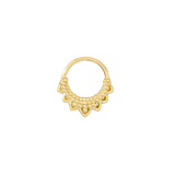 Temple Continuous Ring - 14K Gold Seamless Ring - piercing - zone.com