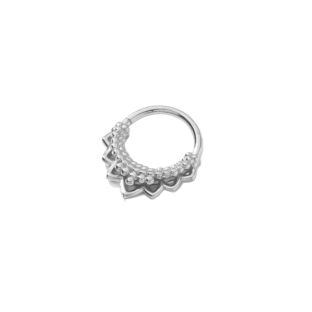Temple Continuous Ring - 14K Gold Seamless Ring - piercing - zone.com