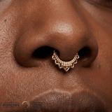 Temple Continuous Ring - 14K Gold Seamless Ring - piercing - zone.com