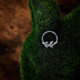 Terra – Branch Design – 14K Gold Clicker Ring - piercing - zone.com