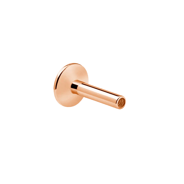 Threaded Labret Post – 14K Gold Internally Threaded - piercing - zone.com