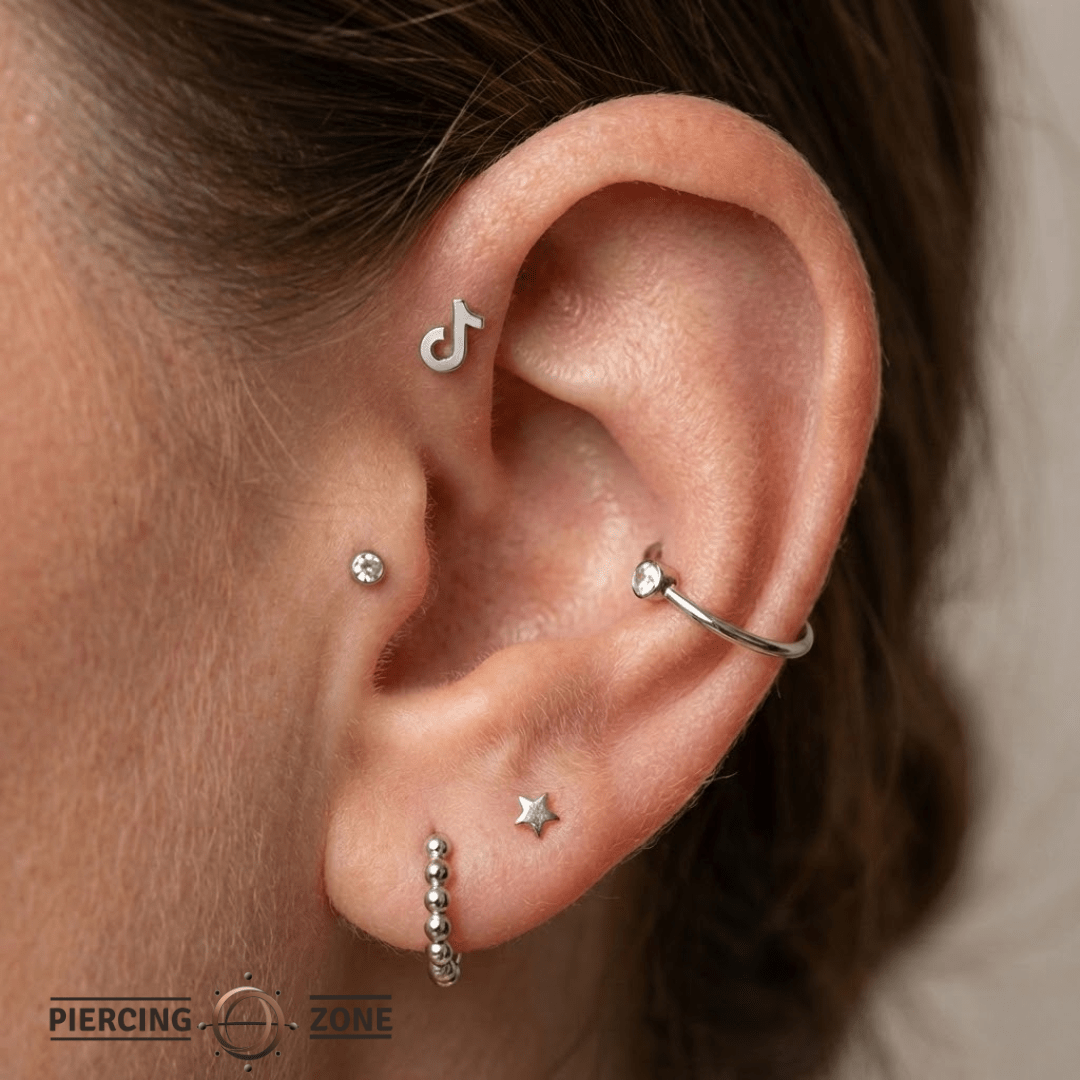 TikTok – 14K Gold Threadless/Threaded End - piercing - zone.com