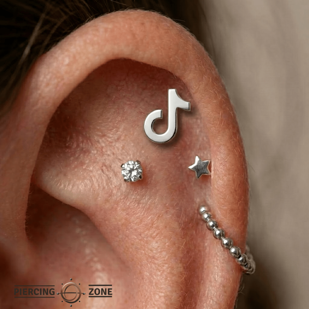 TikTok – 14K Gold Threadless/Threaded End - piercing - zone.com
