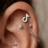 TikTok – 14K Gold Threadless/Threaded End - piercing - zone.com