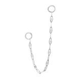 Tile Chain – 14K Gold Piercing Connector - piercing - zone.com