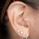 Side profile of Tiny Love heart threadless end – 1.08mm rise