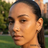 Tooth – 14K Gold Threadless & Threaded End - piercing - zone.com