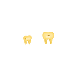 Tooth – 14K Gold Threadless & Threaded End - piercing - zone.com