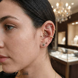 Trace Chain Seamless Ring – 14K Gold Micro - Gem Chain Design - piercing - zone.com