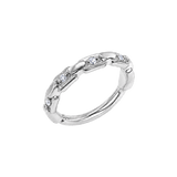 Trace Chain Seamless Ring – 14K Gold Micro-Gem Chain Design - piercing-zone.com