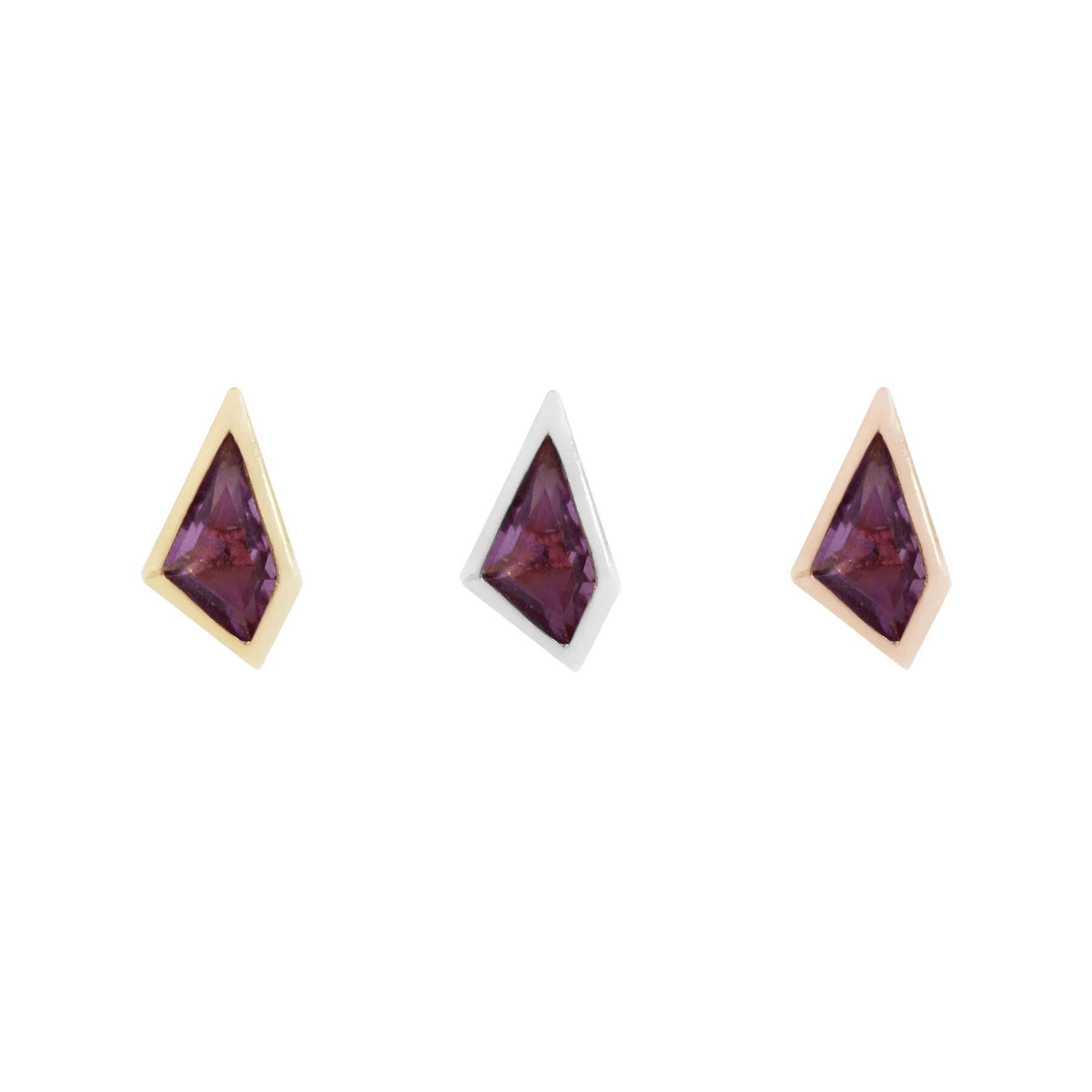Transcend – Amethyst – 14K Gold Threadless End - piercing - zone.com