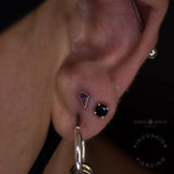 Transcend – Amethyst – 14K Gold Threadless End - piercing - zone.com