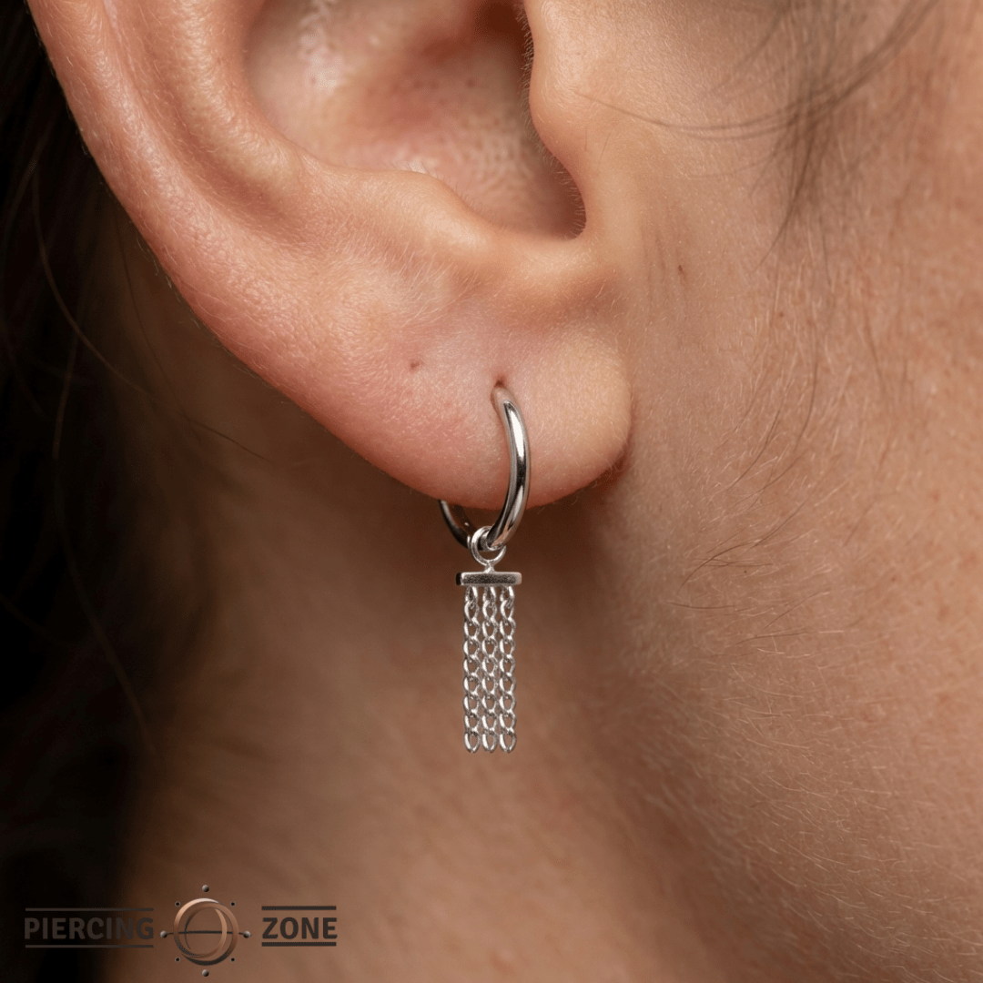 Transform – Triple Chain – 14K Gold Charm - piercing - zone.com