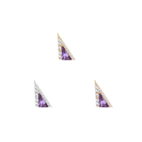 Transmission – Amethyst – 14K Gold Threadless End - piercing - zone.com