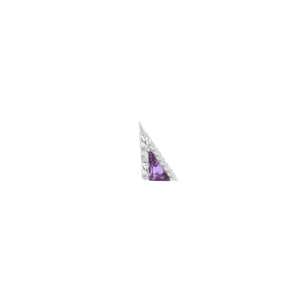 Transmission – Amethyst – 14K Gold Threadless End - piercing - zone.com