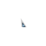 Transmission – London Blue Topaz – 14K Gold Threadless End - piercing - zone.com