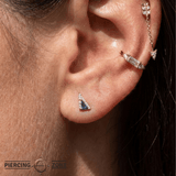 Transmission – London Blue Topaz – 14K Gold Threadless End - piercing - zone.com