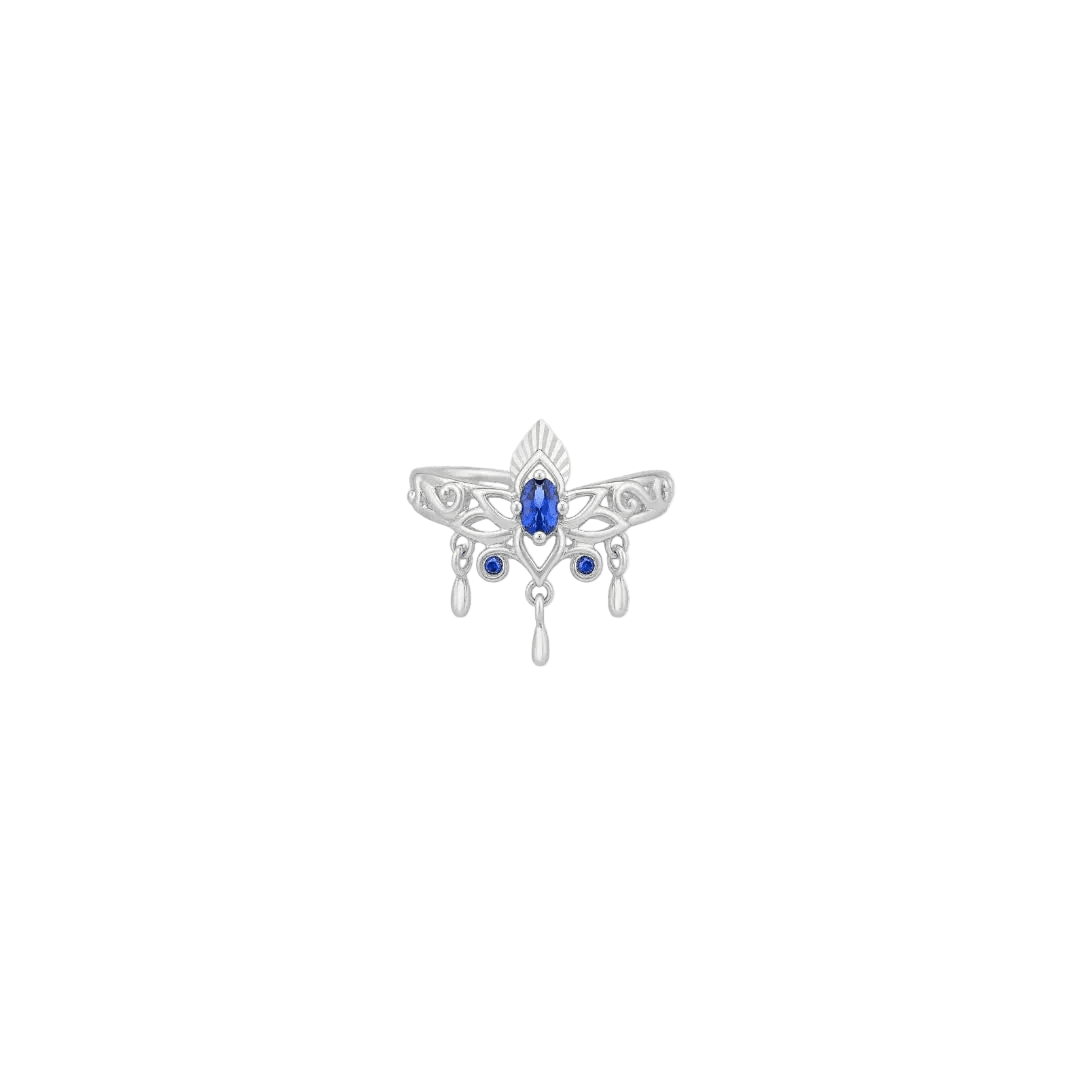 Trésor Cuff - 14K Gold Lab Blue Sapphire Ear Cuff - piercing-zone.com
