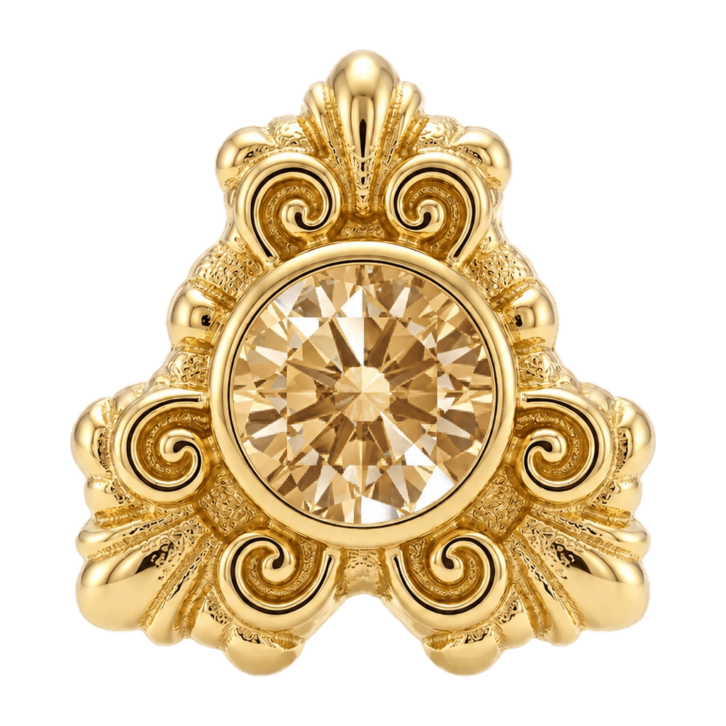 Triangle Elegance - 14K Gold Threadless/Threaded - piercing-zone.com