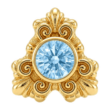 Triangle Elegance - 14K Gold Threadless/Threaded - piercing-zone.com