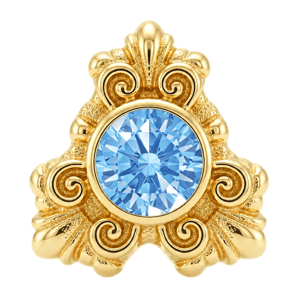 Triangle Elegance - 14K Gold Threadless/Threaded - piercing-zone.com