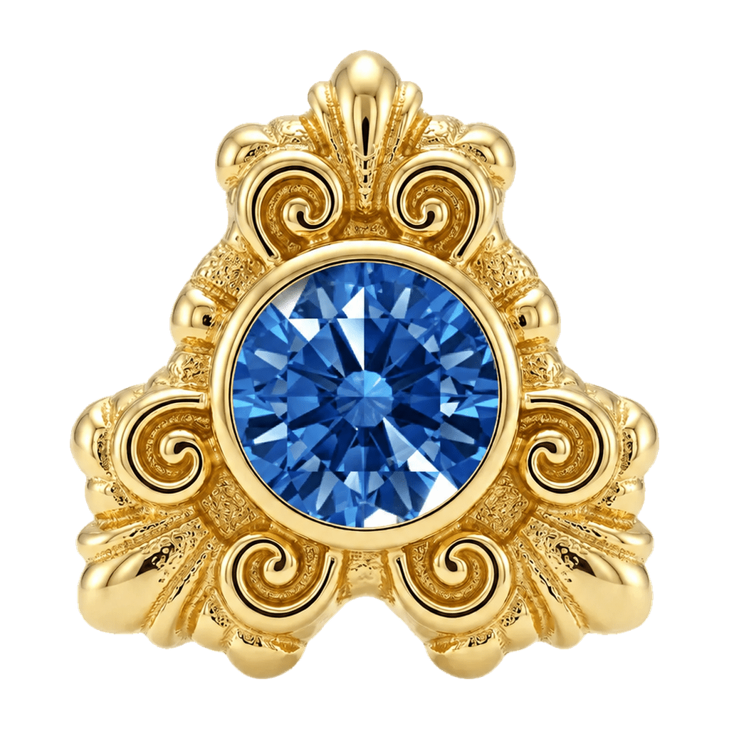 Triangle Elegance - 14K Gold Threadless/Threaded - piercing-zone.com
