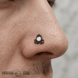 Triangle Elegance - 14K Gold Threadless/Threaded - piercing - zone.com