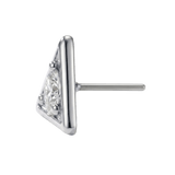Triangle Frame - 14K Gold Stone Threadless/Threaded End - piercing - zone.com
