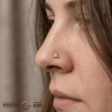 Triangle Frame - 14K Gold Stone Threadless/Threaded End - piercing - zone.com