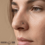 Triangle Prong – 14K Gold Threadless/Threaded End - piercing - zone.com