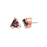 Triangle Prong – 14K Gold Threadless/Threaded End