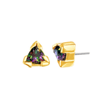Triangle Prong – 14K Gold Threadless/Threaded End