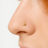 Triangle Pyramid – 14K Gold Geometric Threadless End - piercing - zone.com