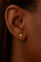 Triangle Pyramid – 14K Gold Geometric Threadless End - piercing - zone.com