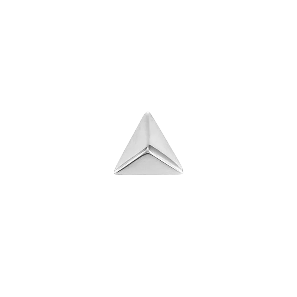 Triangle Pyramid – 14K Gold Geometric Threadless End - piercing - zone.com