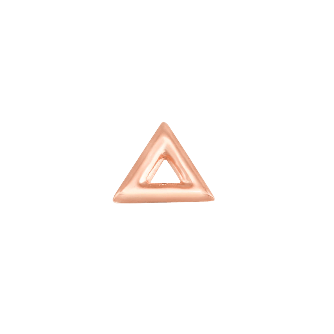 Triangle Trim – 14K Gold Threadless End - piercing - zone.com