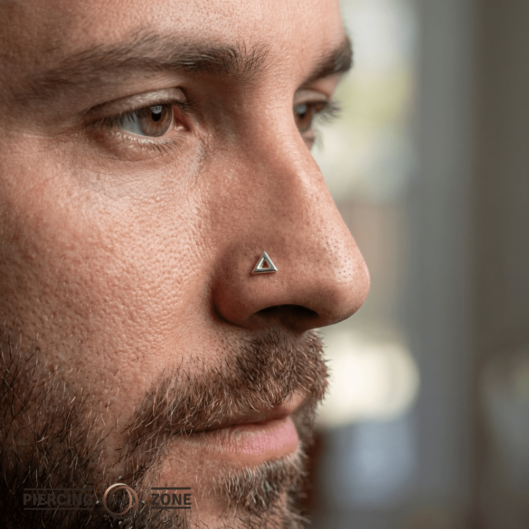 Triangle Trim – 14K Gold Threadless/Threaded End - piercing - zone.com