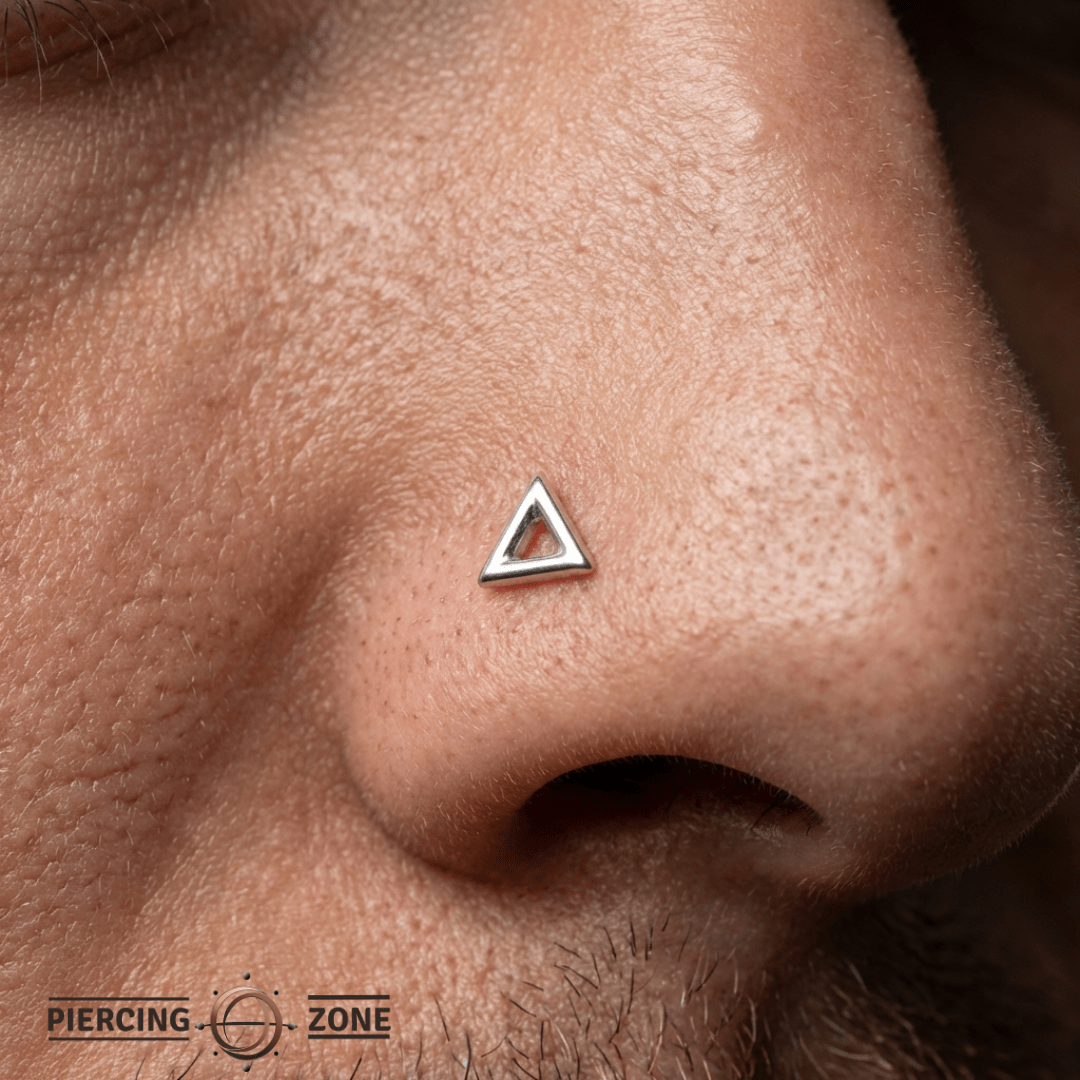 Triangle Trim – 14K Gold Threadless/Threaded End - piercing - zone.com
