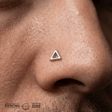 Triangle Trim – 14K Gold Threadless/Threaded End - piercing - zone.com