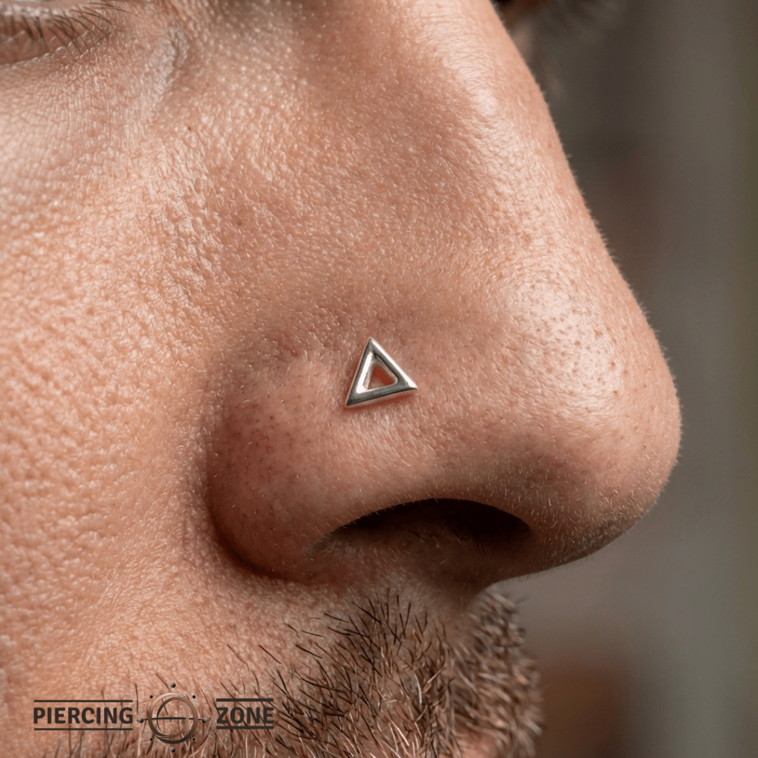 Triangle Trim – 14K Gold Threadless/Threaded End - piercing - zone.com