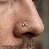 Triangle Trim – 14K Gold Threadless/Threaded End - piercing - zone.com