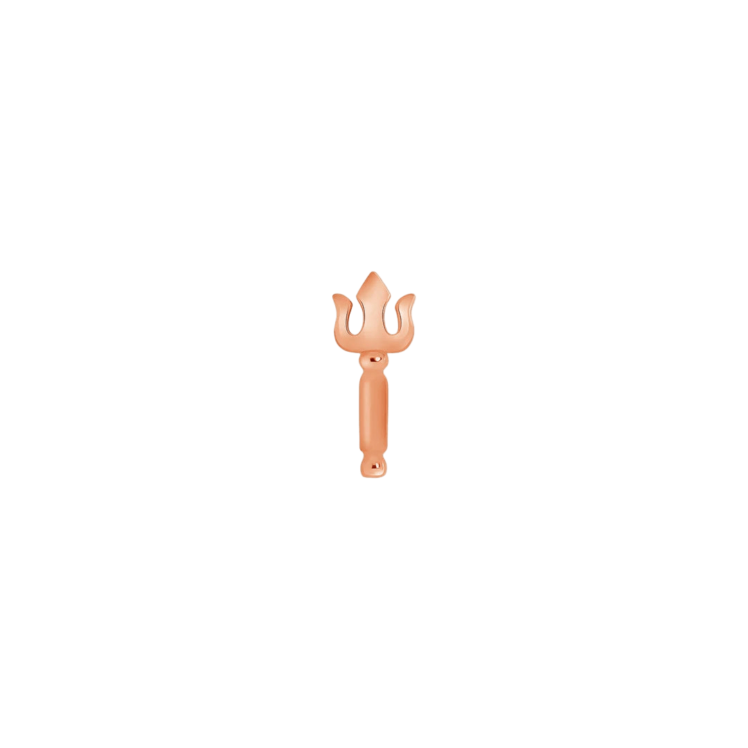 Trident – 14K Gold Threadless End - piercing - zone.com
