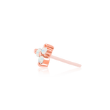 Trinity with Opal – 14K Gold Threadless End - piercing - zone.com