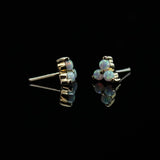 Trinity with Opal – 14K Gold Threadless End - piercing - zone.com