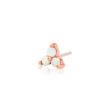 Trinity with Opal – 14K Gold Threadless End - piercing - zone.com